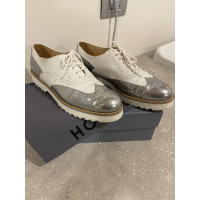 Hogan Chaussures à lacets en Cuir en Argenté