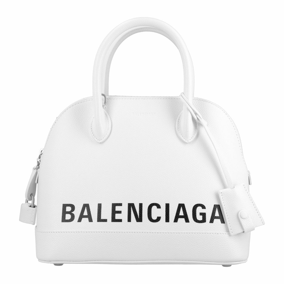 Balenciaga Ville Top Handle aus Leder in Weiß