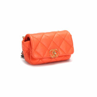 Chanel 19 Bag Leer in Oranje