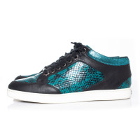 Jimmy Choo Sneakers Leer in Turkoois