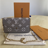 Louis Vuitton Félicie aus Leder in Grau