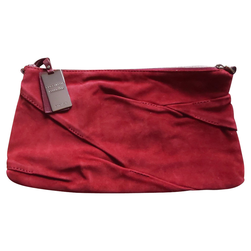 Coccinelle Clutch en Daim en Bordeaux