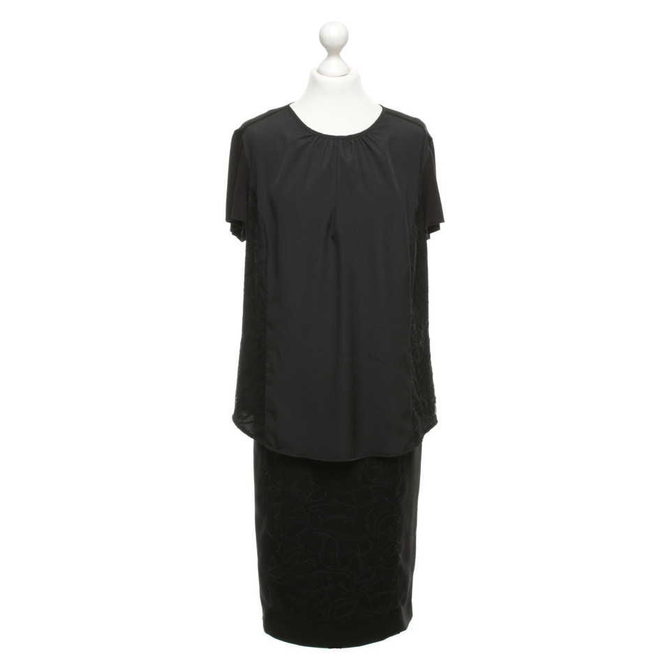 Marina Rinaldi top and skirt in black