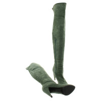 Chloé Overknees made of green suede