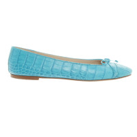 Bogner Slippers/Ballerinas Leather in Turquoise