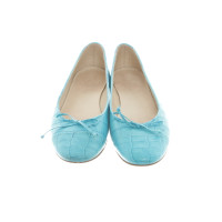 Bogner Slippers/Ballerinas Leather in Turquoise