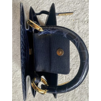 Ferre Handtasche aus Lackleder in Blau