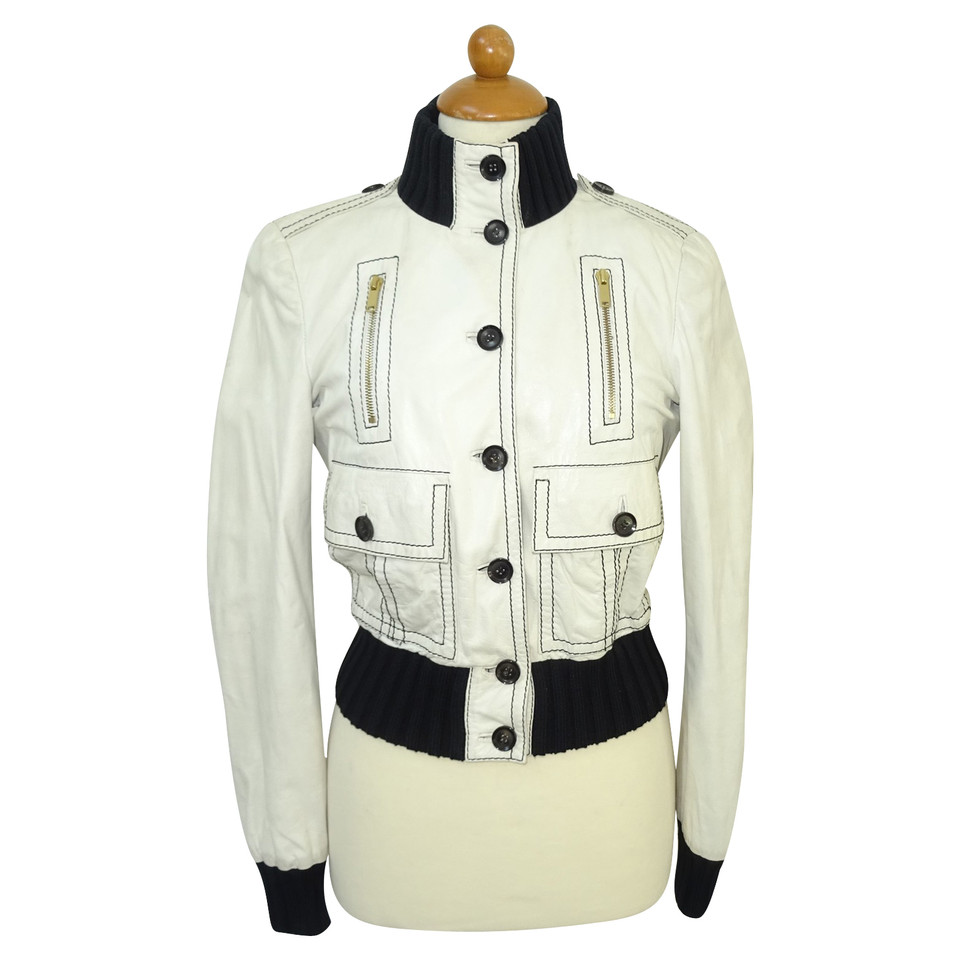 Gucci Jacket/Coat Leather in White