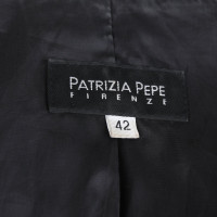 Patrizia Pepe Jacke/Mantel aus Leder in Schwarz