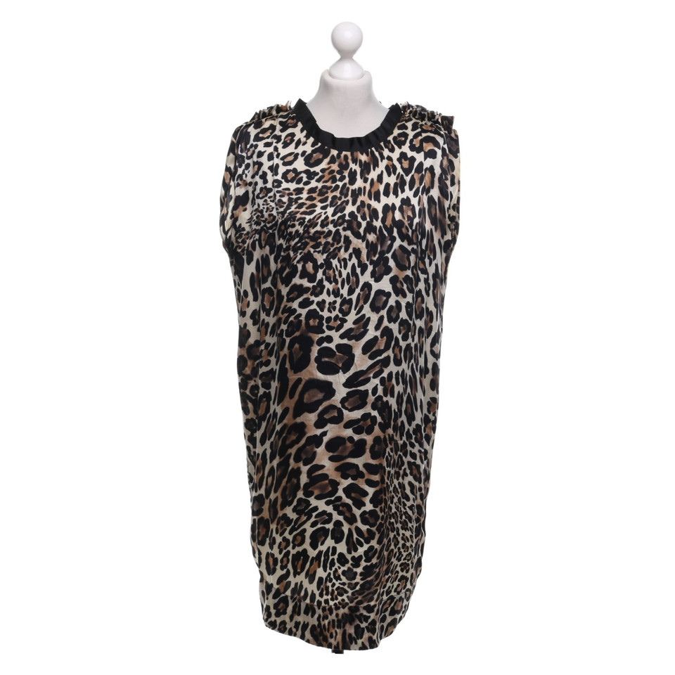 Semi Couture Leopard print zijden jurk