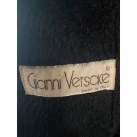 Gianni Versace Giacca/Cappotto in Lana in Nero