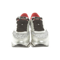 Hogan Trainers Leather in Silvery