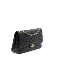 Chanel Timeless Classic Leer in Zwart