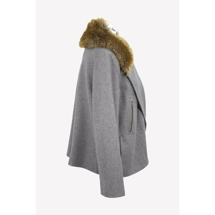 French Connection Jacke/Mantel aus Wolle in Grau
