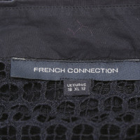 French Connection Lace blouse in dark blue