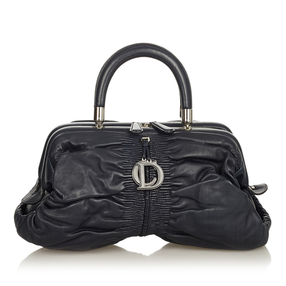 Christian Dior Handtasche aus Leder in Blau