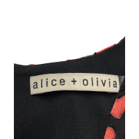 Alice + Olivia Kleid aus Viskose in Schwarz