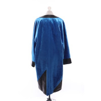 Fausto Puglisi Jacket/Coat Leather in Blue