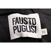 Fausto Puglisi Jacke/Mantel aus Leder in Blau