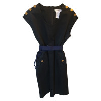 Yves Saint Laurent Kleid aus Baumwolle in Blau