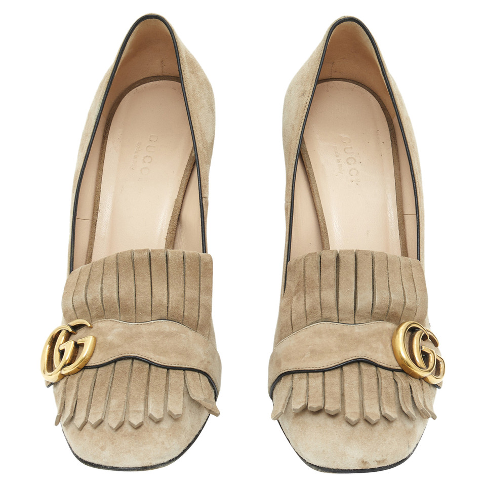 Gucci Pumps/Peeptoes Suède in Beige