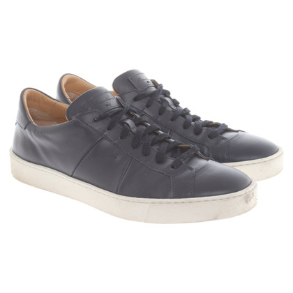 Santoni Trainers Leather in Blue