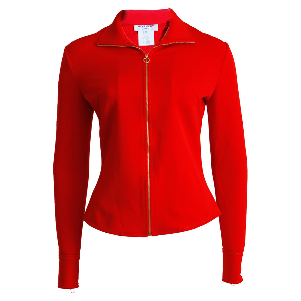 Givenchy red fitted stretch jacket