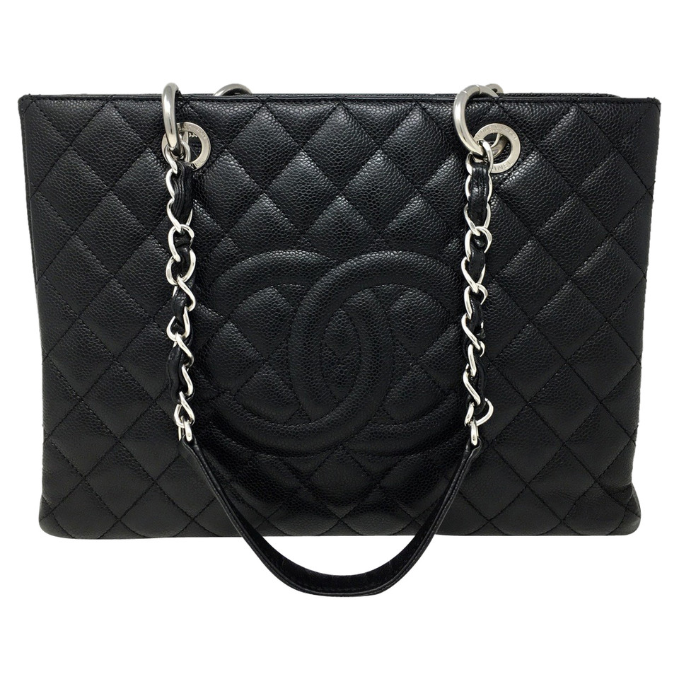 Chanel Grand  Shopping Tote Leather in Black