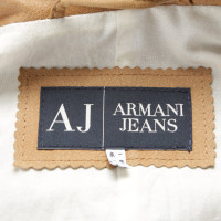 Armani Jeans Lederjacke in Ocker
