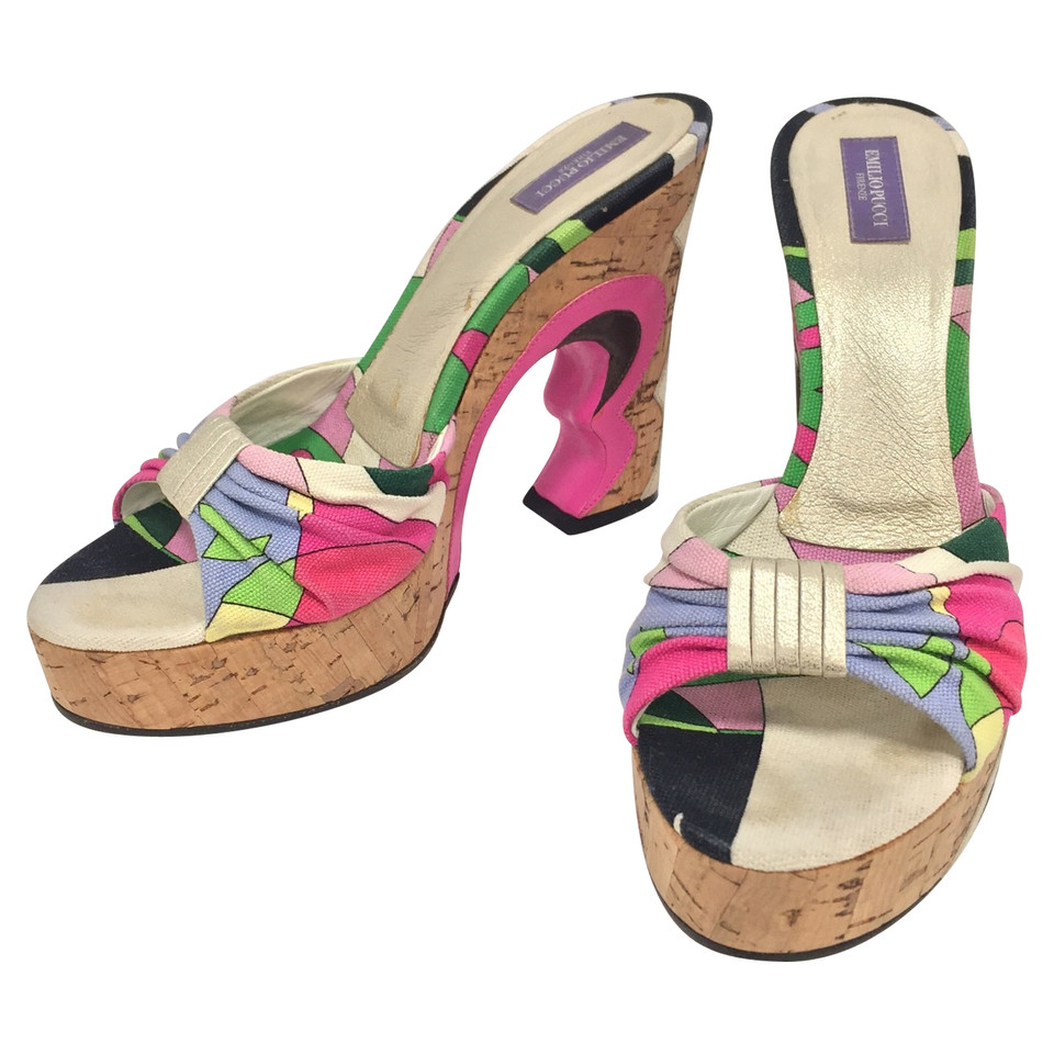 Emilio Pucci Sandalen met kurk zolen