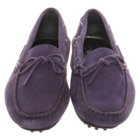 Car Shoe Slippers/Ballerina's Suède in Violet