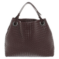 Bottega Veneta Handbag Leather in Bordeaux