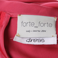 Forte Forte Abito di seta in rosso-rosa