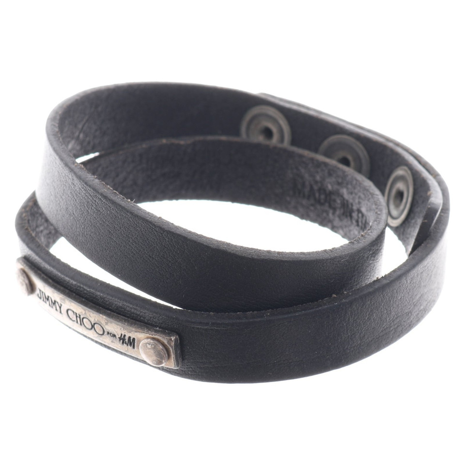 Jimmy Choo For H&M Leather bracelet in black