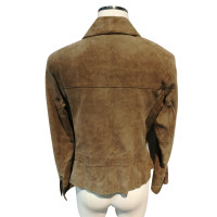 Iris Von Arnim biker jacket Nubuck leather in beige