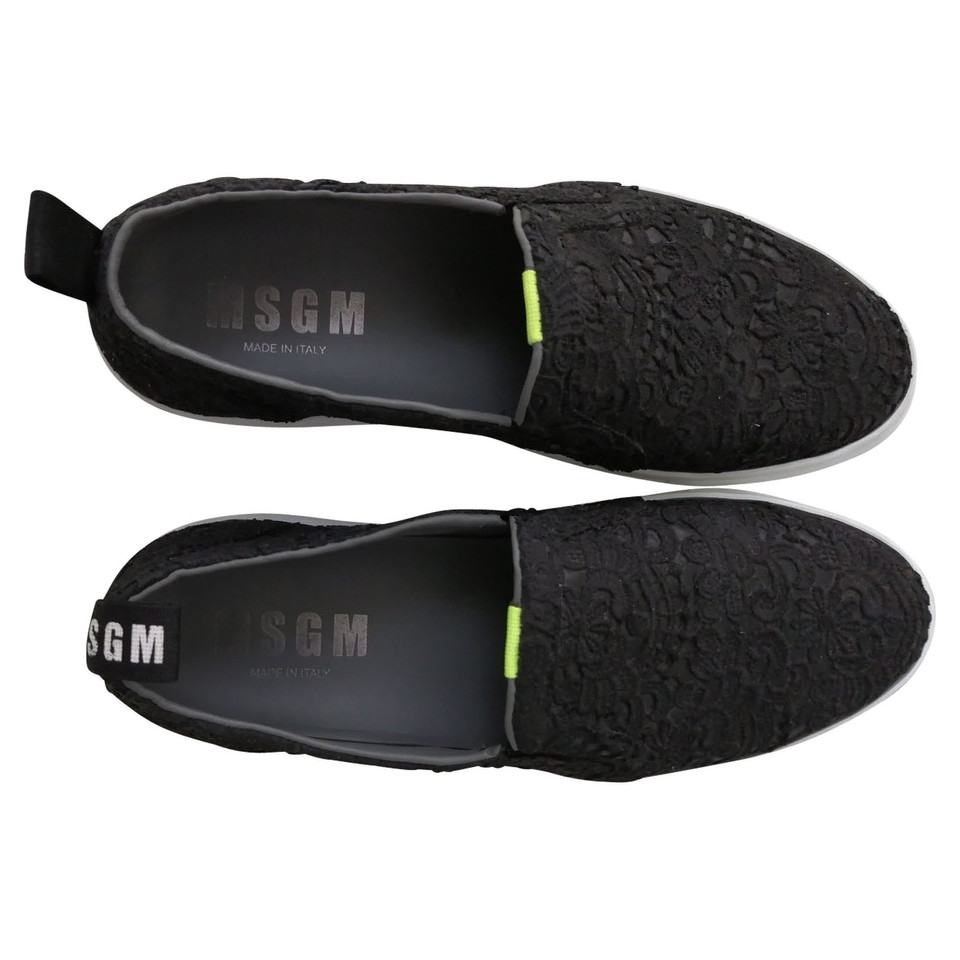 Msgm Chaussures de sport en Cuir en Noir