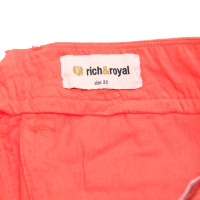 Rich & Royal Paio di Pantaloni in Cotone in Arancio
