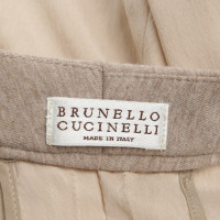 Brunello Cucinelli Silk broek in nude