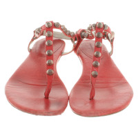 Balenciaga Sandalen aus Leder in Rot