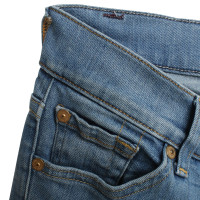 7 For All Mankind  Stonewashed Jeans in Blau