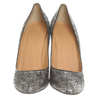 J. Crew Pumps/Peeptoes Leather in Silvery