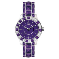 Christian Dior Armbanduhr aus Stahl in Violett