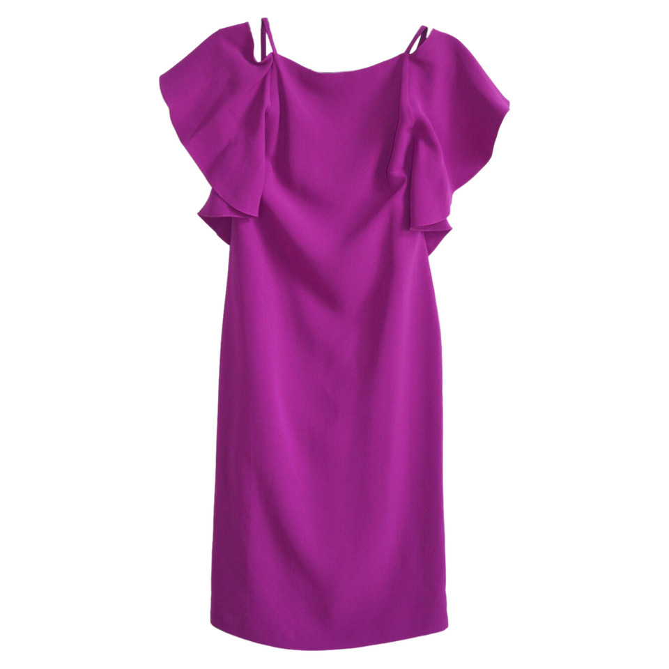 Ralph Lauren Purple Label Vestito in Seta in Fucsia