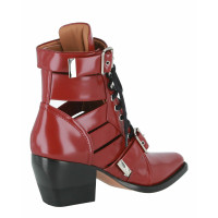 Chloé Bottes en Cuir en Rouge