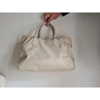 Christian Dior Trotter Bag aus Canvas in Creme