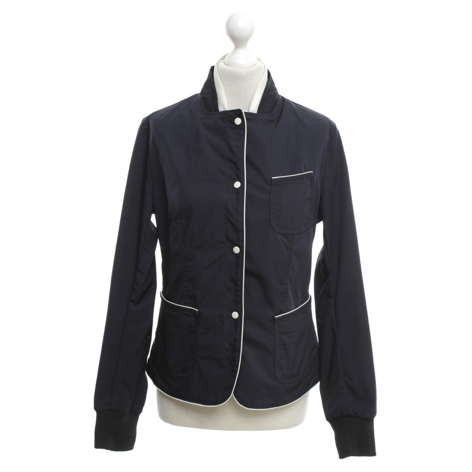 Moncler Jacket in dark blue / white