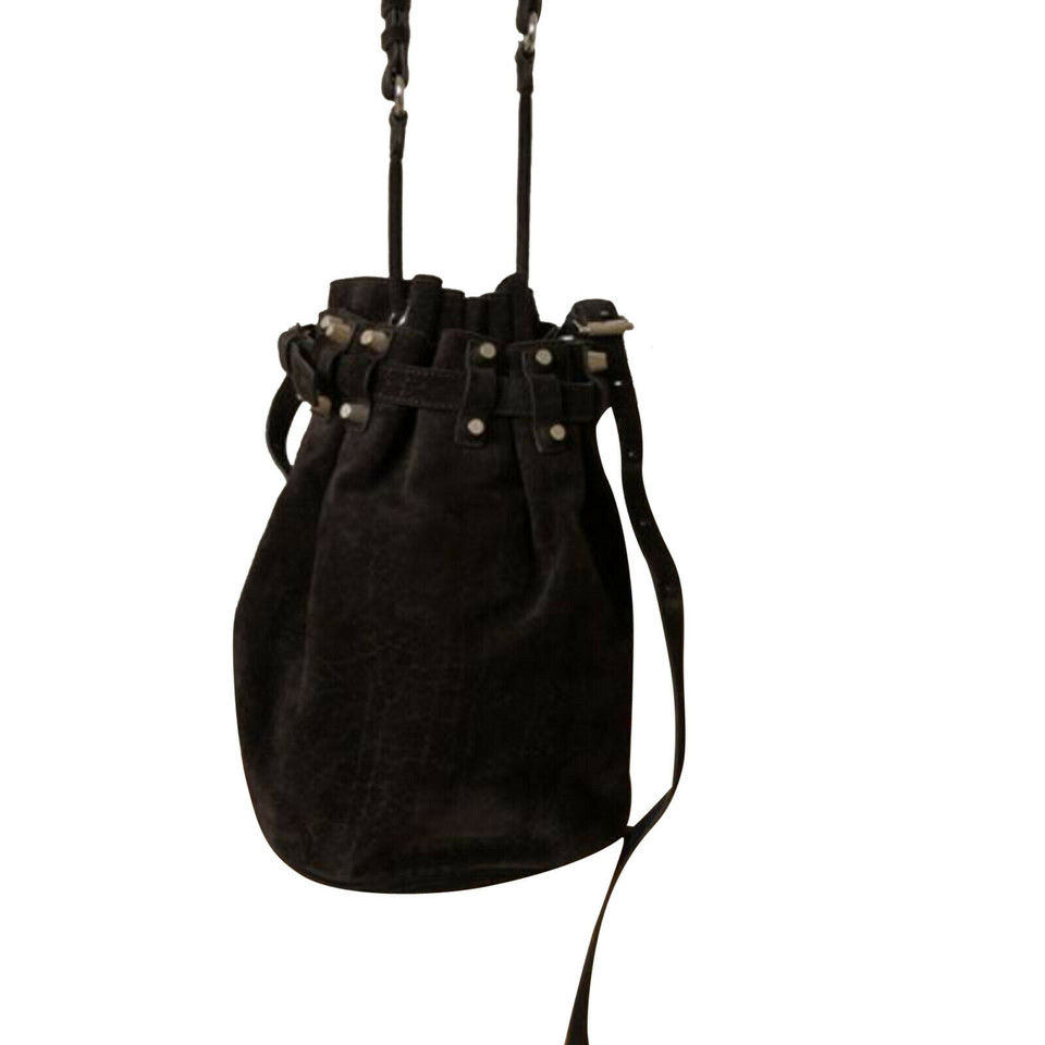 Alexander Wang Diego Bucket Bag Small en Daim en Marron