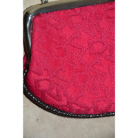 Dkny Clutch Bag Canvas in Red