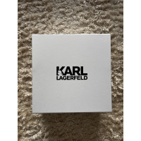 Karl Lagerfeld Handtas Leer in Zwart