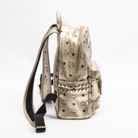 Mcm Backpack Canvas in Gold